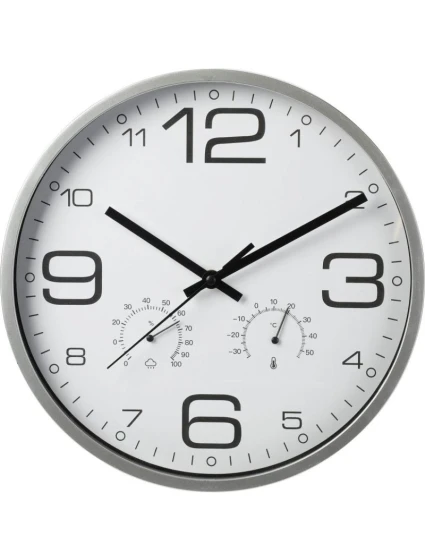 NÁSTĚNNÉ HODINY 30CM S TEPLOMĚREM BÍLÉ NÁSTĚNNÉ HODINY 30CM S TEPLOMĚREM BÍLÉ