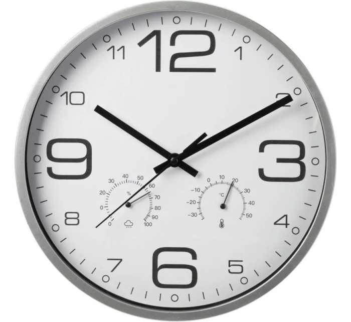 NÁSTĚNNÉ HODINY 30CM S TEPLOMĚREM BÍLÉ NÁSTĚNNÉ HODINY 30CM S TEPLOMĚREM BÍLÉ