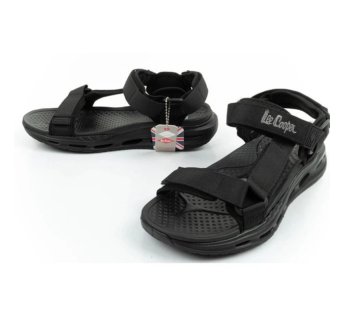 Lee Cooper pánské boty na suchý zip sandály na léto černé lehké Lee Cooper pánské boty na suchý zip sandály na léto černé lehké