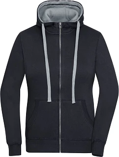 Daiber JN 962 Dámská mikina s kapucí "Lifestyle" 02.0962 black/grey heather