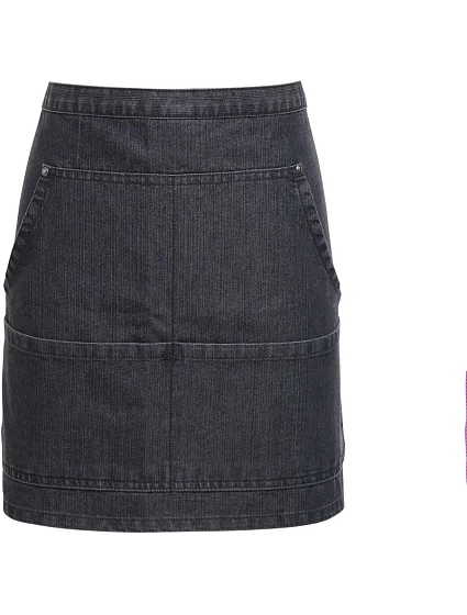 Premier PR 125 Denim zástěra do pasu krátká 39.0125 black denim Premier PR 125 Denim zástěra do pasu krátká 39.0125 black denim