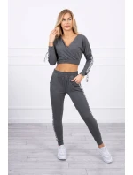 Sada s ozdobnými pásky grafitová melanž