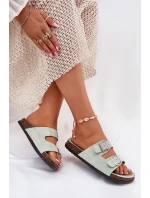 Dámské Pantofle S Přezkami Mátové model 21699061 - Boto