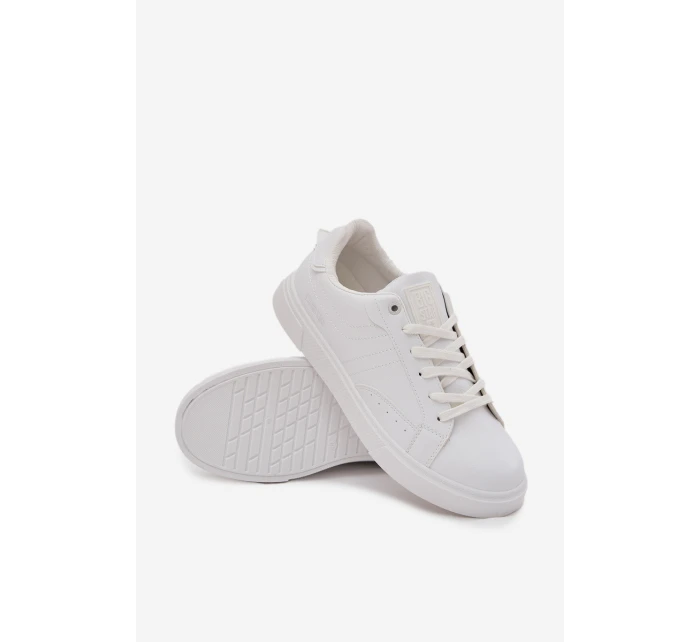 Pánské Tenisky Z Eko Kůže Big Star OO174118 Bílé Pánské Tenisky Z Eko Kůže Big Star OO174118 Bílé