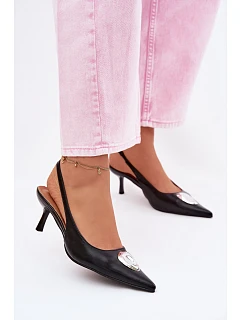 Dámské sandály na podpatku s ozdobným detailem Isadora