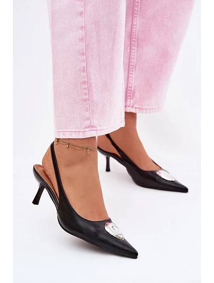 Dámské sandály na podpatku s ozdobným detailem Isadora