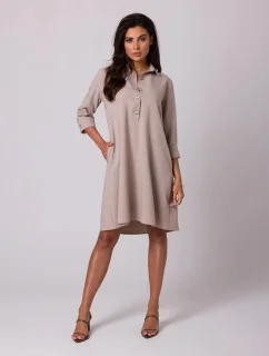Dámské šaty model 20826085 béžová  BeWear - Moe