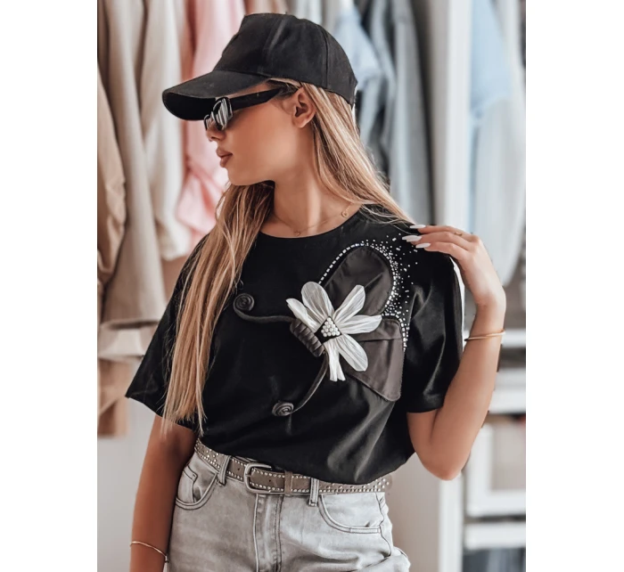 Dámské tričko oversize s 3D efektem černé Dstreet model 21983074 - FashionStreet Dámské tričko oversize s 3D efektem černé Dstreet model 21983074 - FashionStreet