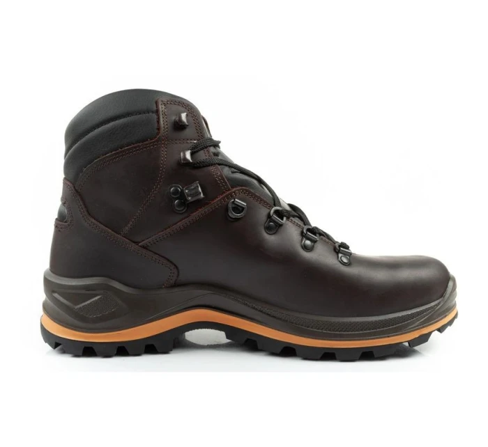 Grisport Marrone pánské trekové boty kožené nepromokavé kotníkové boty