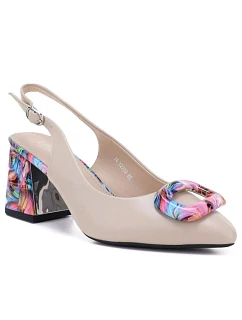 Béžové zdobené lodičky na podpatku Vinceza model 22117667