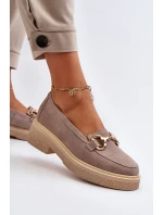 Zazoo 3429 Zamszové Dámské Mokasíny S Ozdobou Hnědé