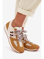 Dámské Tenisky s Ozdobným Šněrováním Žluté model 22039808 - Boto