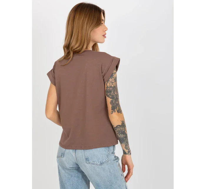 Tričko RV TS 4833.36X hnědá Tričko RV TS 4833.36X hnědá