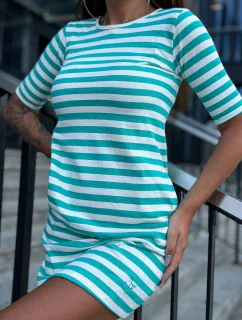 TW SK 2092 šaty.83P bílá zelená