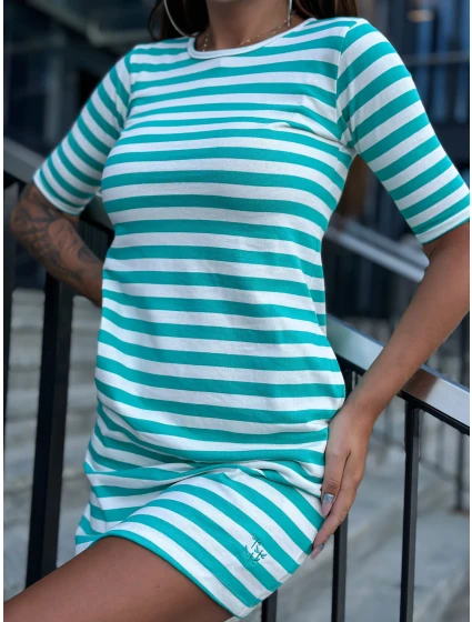 TW SK 2092 šaty.83P bílá zelená