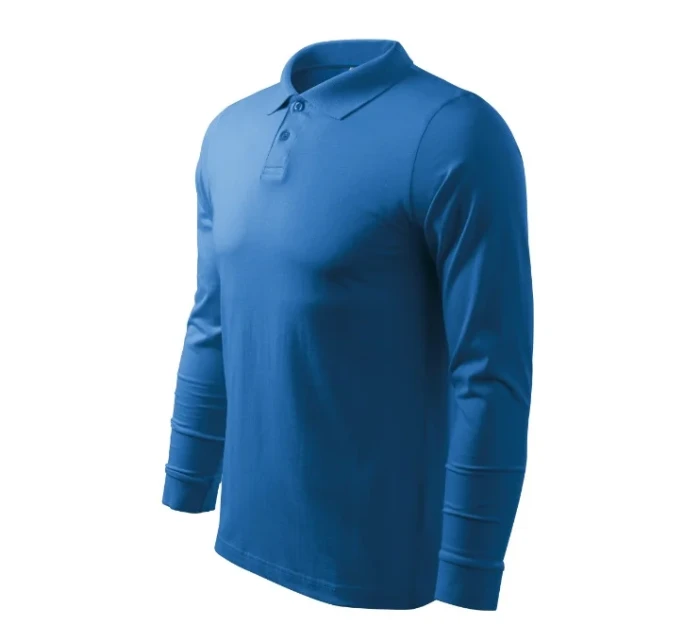 Single J. LS polokošile pánská azurově modrá