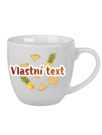 Personalizovaný keramický hrnek 400 ml s ovocem a textem Personalizovaný keramický hrnek 400 ml s ovocem a textem