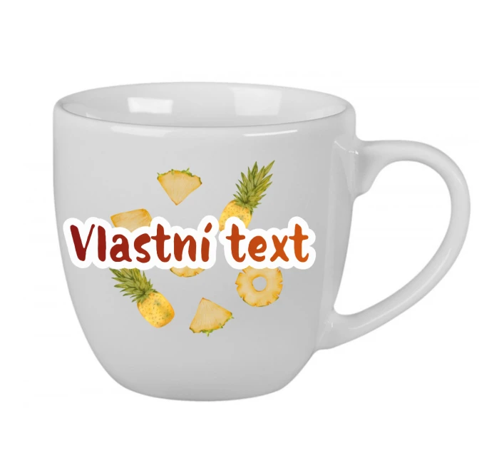 Personalizovaný keramický hrnek 400 ml s ovocem a textem Personalizovaný keramický hrnek 400 ml s ovocem a textem