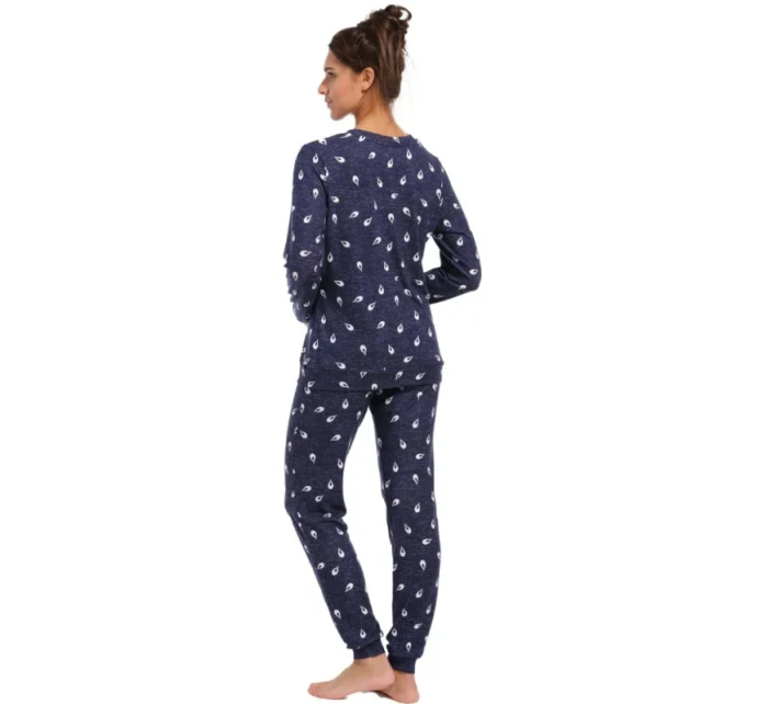 Dámské pyžamo 21232-438-2 tm. modré se vzorem - Rebelle