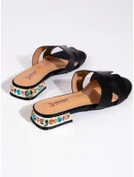 Originální černé dámské nazouváky bez podpatku Originální černé dámské nazouváky bez podpatku