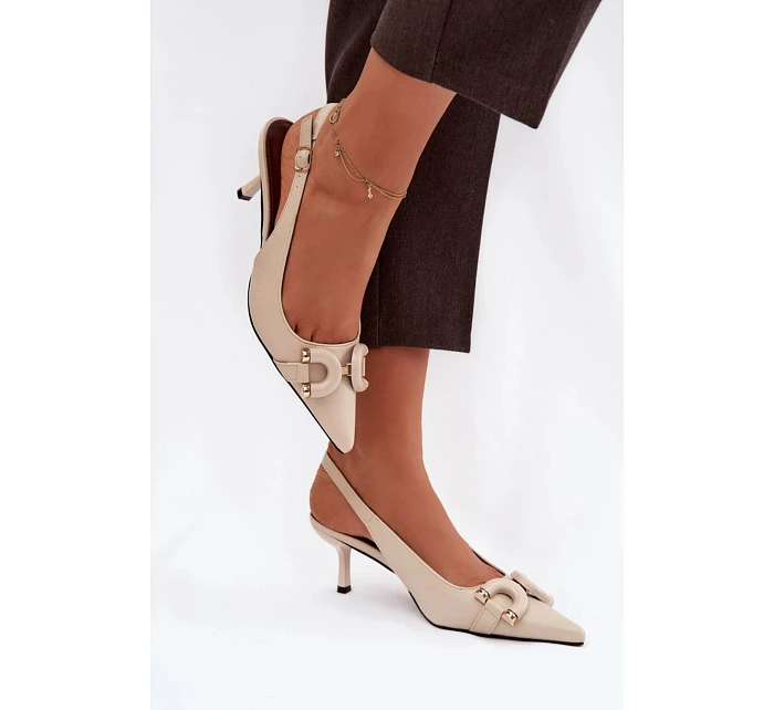 Sandály na podpatku model 225957 Step in style Sandály na podpatku model 225957 Step in style