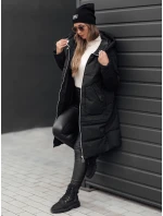 Dámská zimní bunda NORFFI dlouhá prošívaná s kapucí černá FashionStreet TY4663