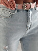 Dámské úzké džínové kalhoty s páskem blue Dstreet model 21984727 - FashionStreet Dámské úzké džínové kalhoty s páskem blue Dstreet model 21984727 - FashionStreet