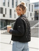 Dámská přechodná prošívaná bunda černá FashionStreet TY5622 Dámská přechodná prošívaná bunda černá FashionStreet TY5622