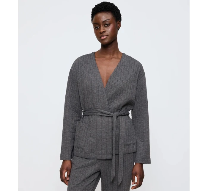 Cozy Comfort Robe Top Quilted - GRAY - TRIUMPH GRAY - TRIUMPH