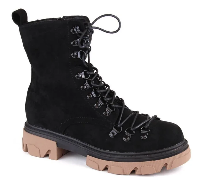 W model 18968499 černé semišové zateplené boty - VINCEZA