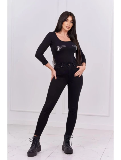 Body s potiskem pistole černé