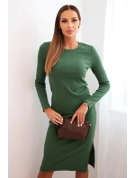 Dámský bavlněný komplet pruhovaná blůza a tužková sukně tmavě mátová Dámský bavlněný komplet pruhovaná blůza a tužková sukně tmavě mátová