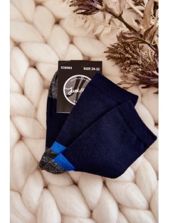 Mládež vysoké bavlněné ponožky námořnická modrá