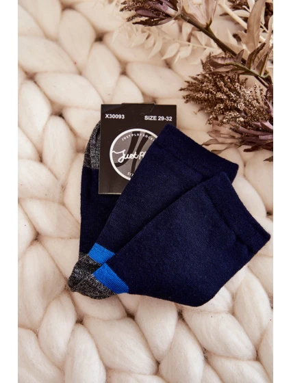 Mládež vysoké bavlněné ponožky námořnická modrá