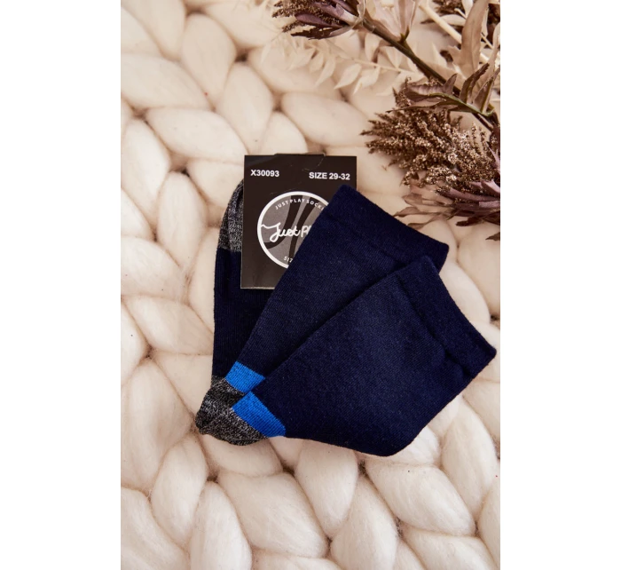 Mládež vysoké bavlněné ponožky námořnická modrá