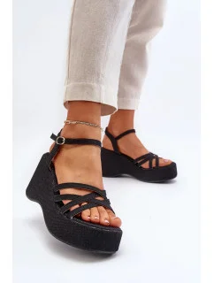 Dámské sandály na platformě  Černá model 21085966 - Inello