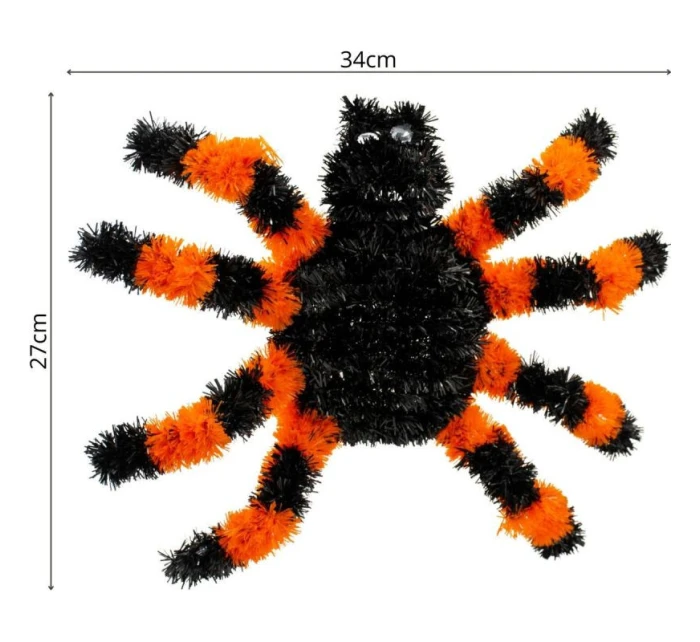 DEKORATIVNÍ FIGURKA HALLOWEENSKÝ PAVOUK ORANŽOVÝ DEKORATIVNÍ FIGURKA HALLOWEENSKÝ PAVOUK ORANŽOVÝ