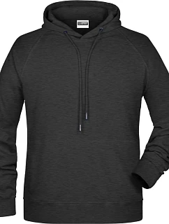 Daiber 8024 Pánská raglánová mikina s kapucí 02.8024 black heather