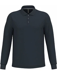 K 243 Pánské piqué polo s dlouhým rukávem model 22507016 navy - Kariban
