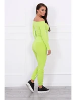 Sada s dvojitým potrubím zelené barvy