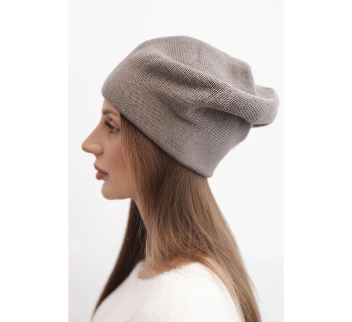 Dámská zimní čepice z vlny s a prodlouženými stranami fialová model 21865200 - K-Fashion