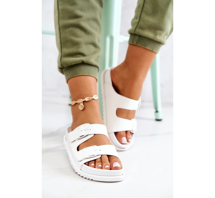 Gumové pantofle se sponou Bíle Corina