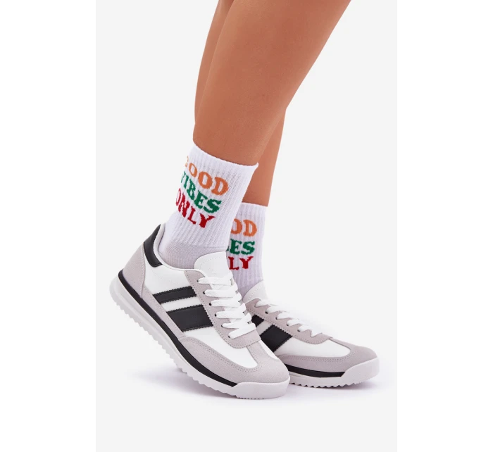 Dámské Sportovní Boty Tenisky Bílé model 21683225 - Boto Dámské Sportovní Boty Tenisky Bílé model 21683225 - Boto