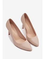 Eko kožené lodičky Sergio Leone 1339 Světle béžové Eko kožené lodičky Sergio Leone 1339 Světle béžové