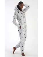 Dámský overal Puntík Šedá vzor - Vienetta Dámský overal Puntík Šedá vzor - Vienetta