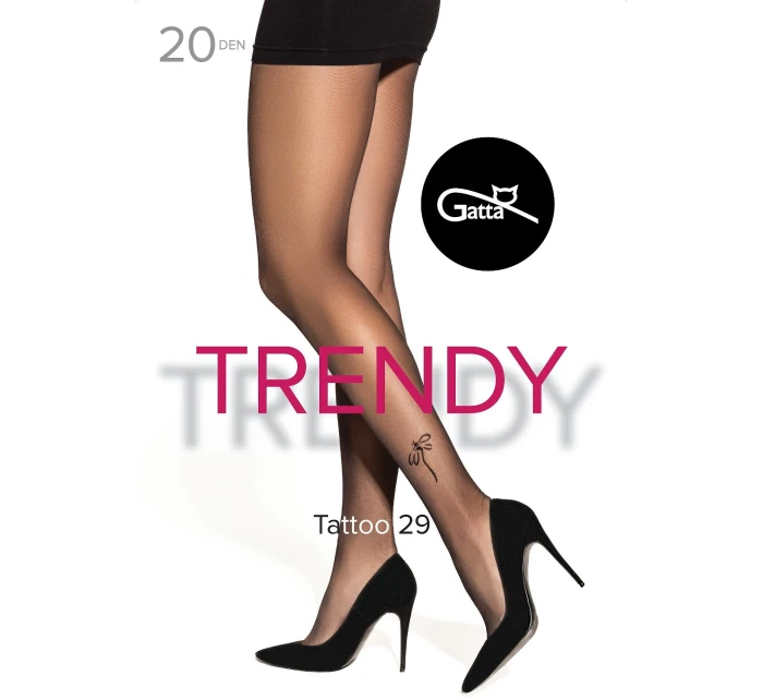 Punčocháče Trendy Tattoo model 21959526 20 den 5XL - Gatta Punčocháče Trendy Tattoo model 21959526 20 den 5XL - Gatta