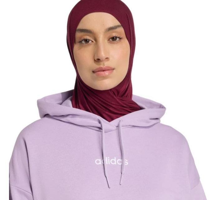 Dámská mikina adidas Essentials Linear French Terry Hoodie purple JY0036