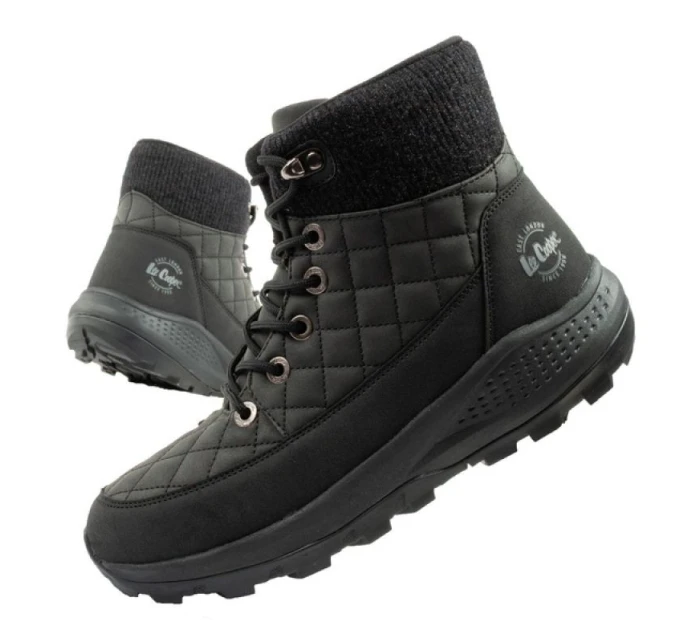 dámská zimní trekingová sportovní obuv zateplená černá model 21409175 kůže dámské - Lee Cooper