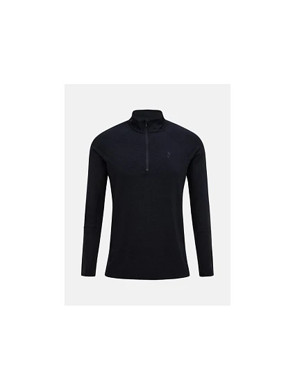 Termotriko PEAK PERFORMANCE Magic Half Zip Wool-blend Baselayer Men, černé