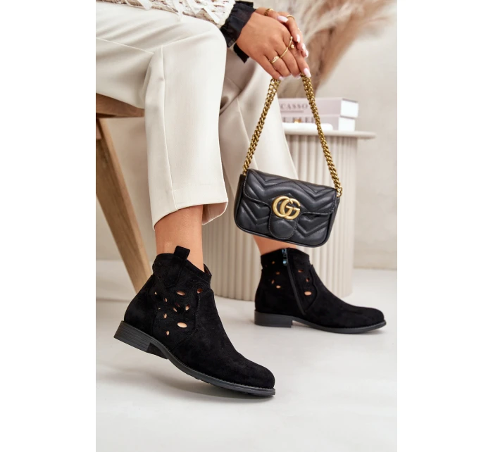 Dámské Botky S Na Zip Černé model 21668174 - S.Barski